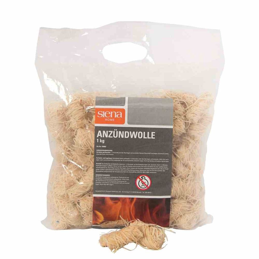 Siena Home 156-963 Anzündwolle im Sack, natur (1 Kg)