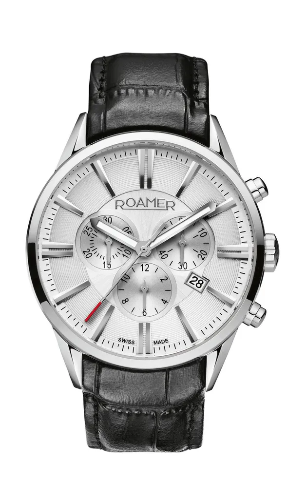 Montre sport pour homme ROAMER noire avec bracelet en acier