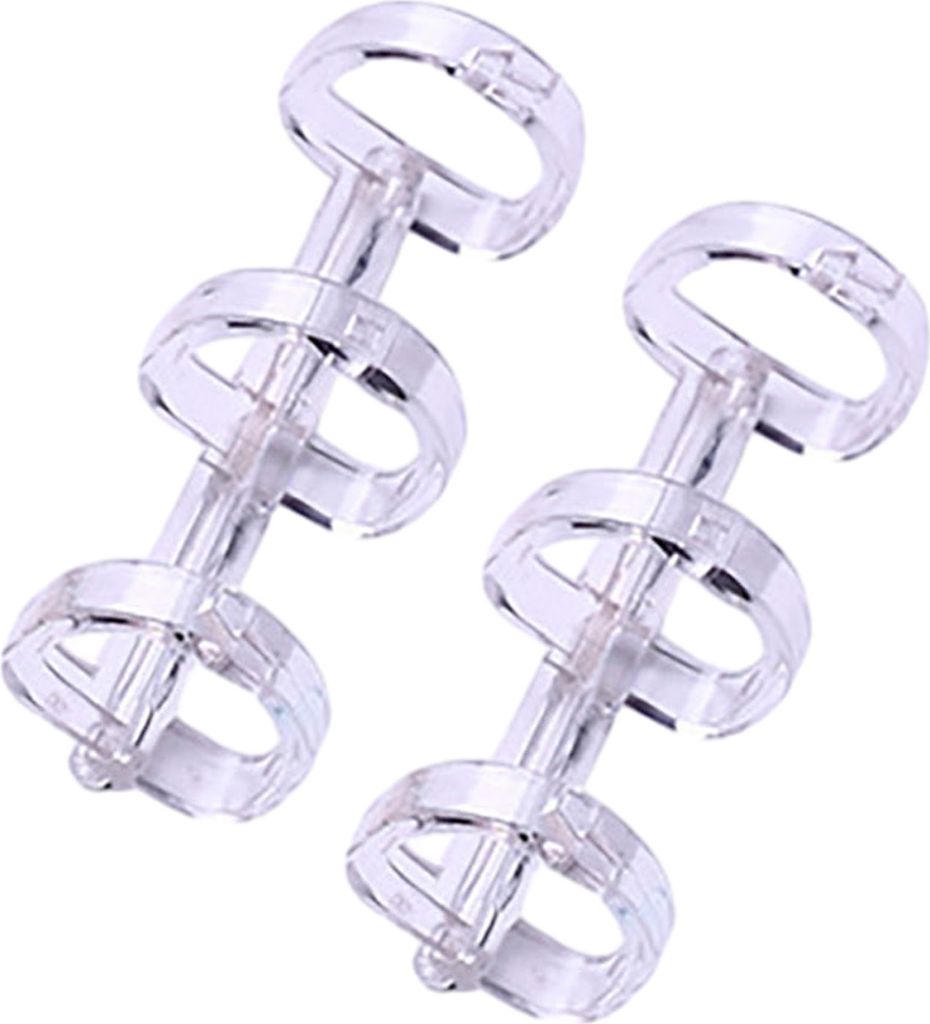 2 Stück 3-Loch-Loseblatt-Binderringe Federspiralringbinder 360-Grad-Umdrehstreifenschnallenclip Schulbedarf Schrein