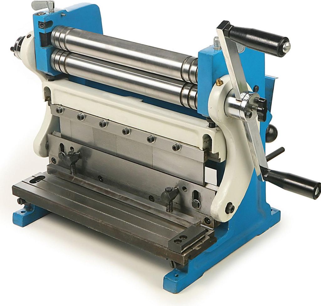 3in1 Biegemaschine Rollenbiegemaschine + Walzen + Schneiden Stahl 30,5 cm Breite