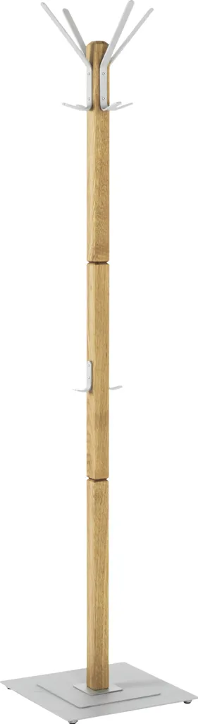 Portemanteau Design HAKU Möbel en Chêne Massif et Alu - Haut. 184 cm