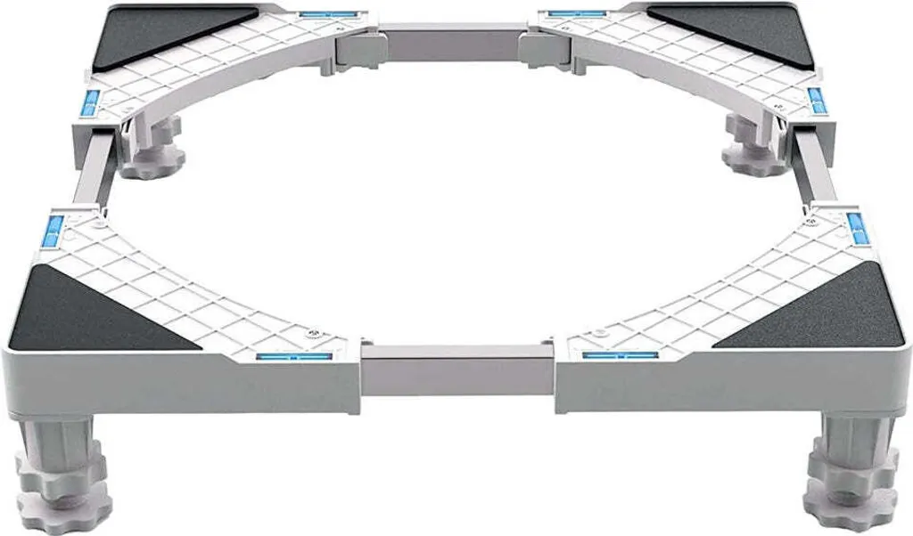 Support roulant universel pour machine à laver et sèche-linge blanc