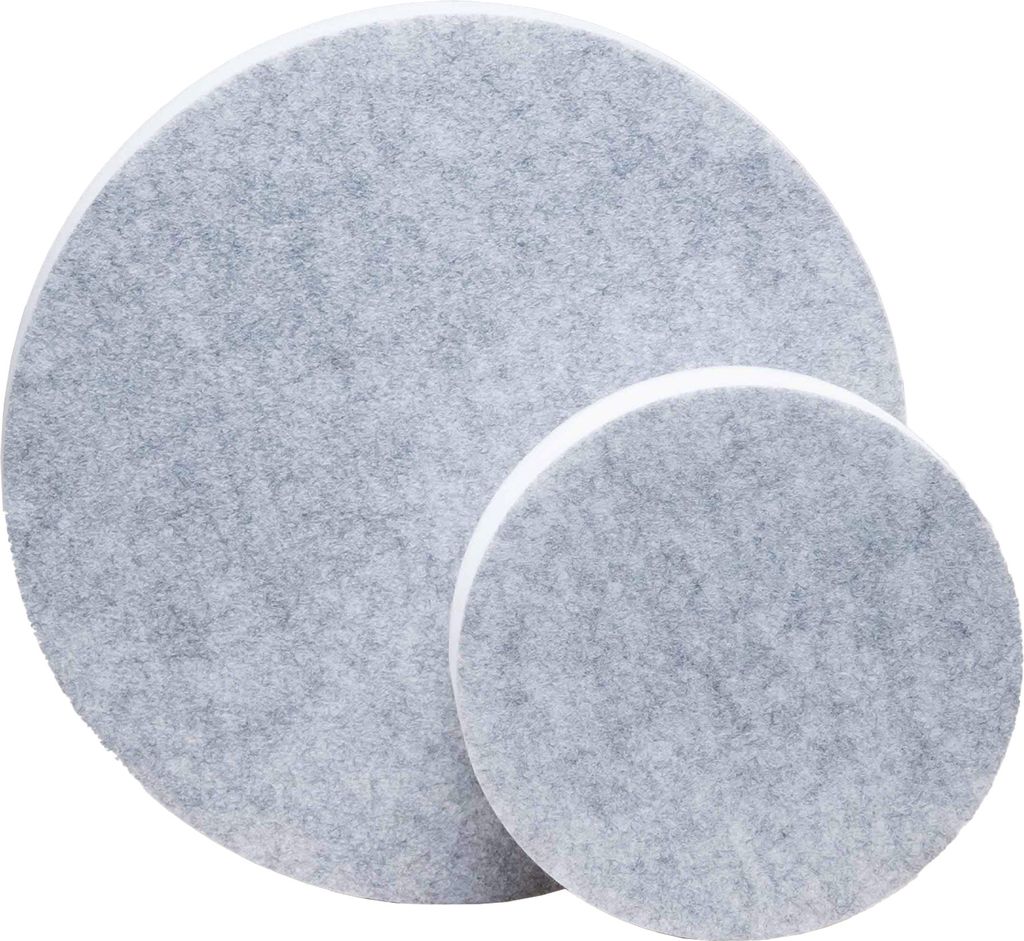 Schallschutzelement Wandpaneele CIRCLE Ø 235 mm Hellgrau, als stilvolle Wanddekoration zur Verbesserung der Raumakustik