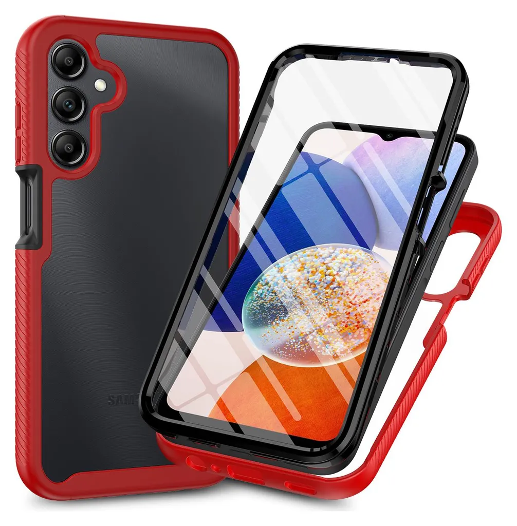 Custodia per Samsung Galaxy A16 5G/4G, paraurti con protezione dello schermo incorporata Custodia protettiva a 360° Red