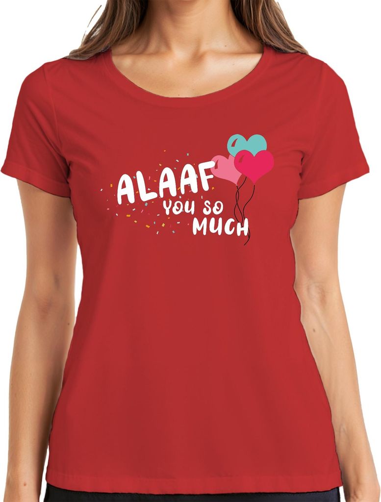 ALAAF You So Much Karneval Köln Konfetti Herzballons Lustig Damen T-Shirt, Rot, 3XL