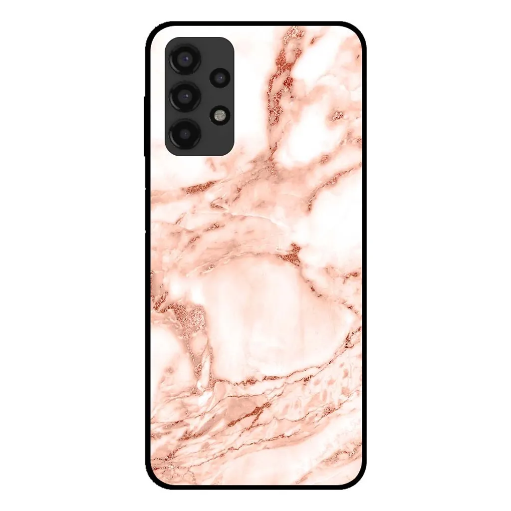 Smartphonica Custodia per Samsung Galaxy A32 4G effetto marmo - cover posteriore in marmo - Bianco Oro Rosa - 1