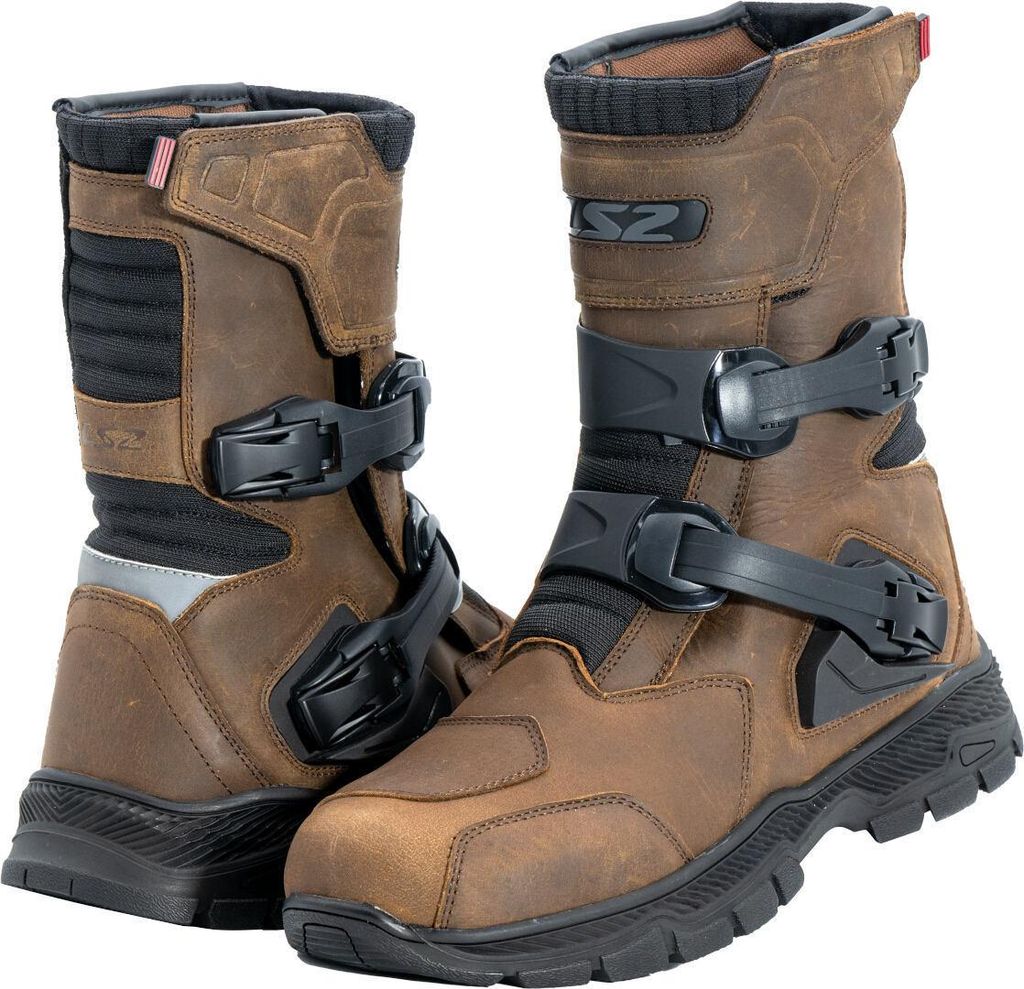 LS2 Adventure wasserdichte Motorrad Stiefel, braun, 44