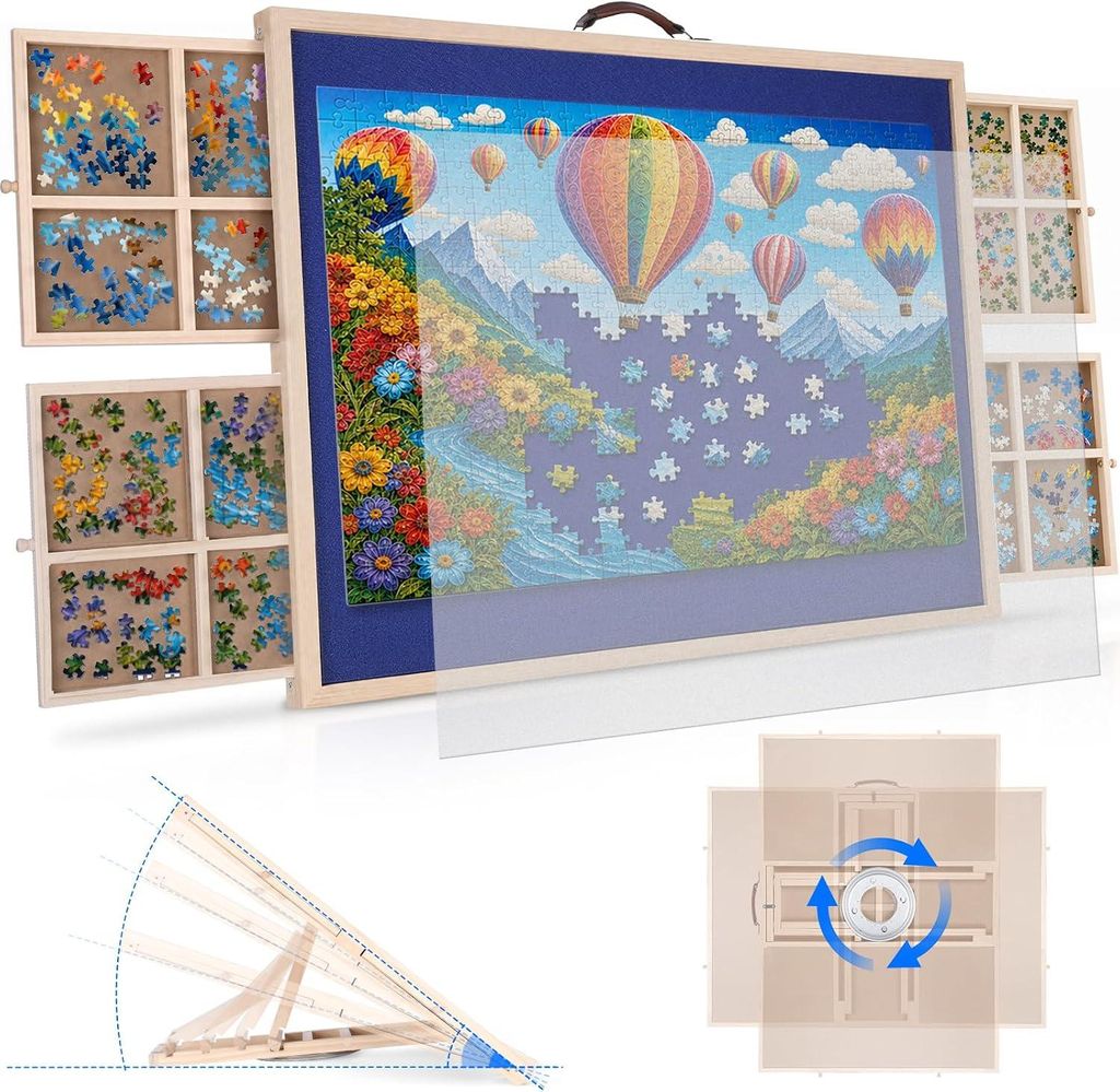 Pojemnik na puzzle z 2000 elementów, obrotowy o 360°, z Zdjęcie produktu 