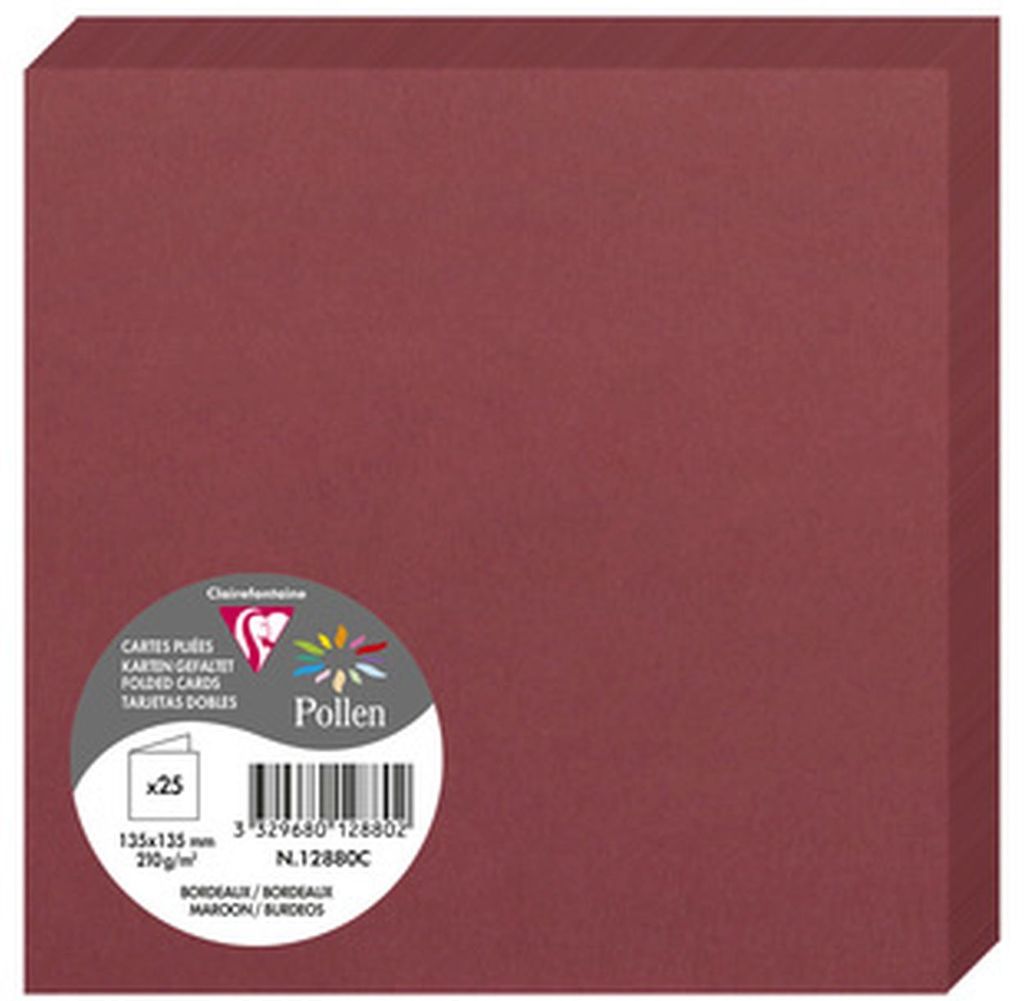 Clairefontaine 12880C, Standard-Grußkarte, Bordeaux, 210 Produktbild 