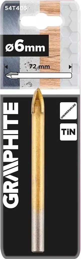 Punta GRAPHITE Multimateriale TiN - Alta Resistenza per Metallo e Muro