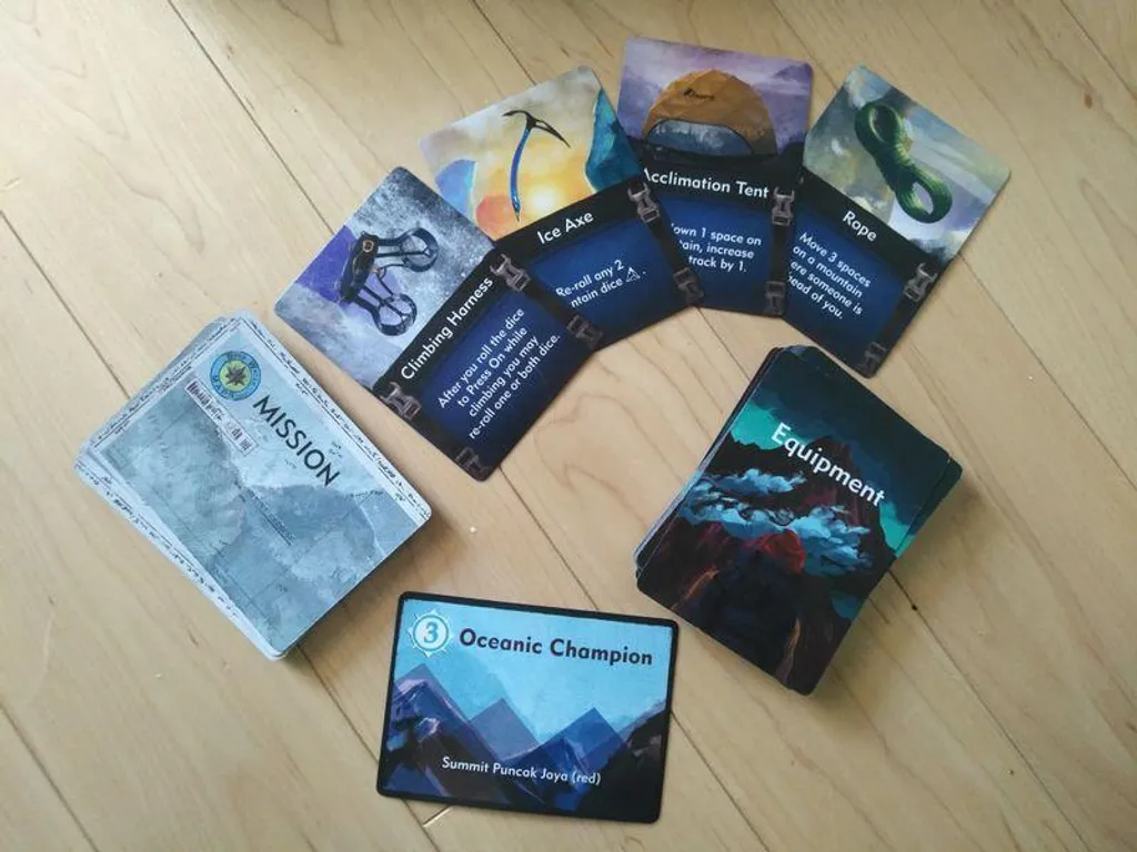 7 Summits Jeu de Société - Version Anglaise avec Dés et Améliorations