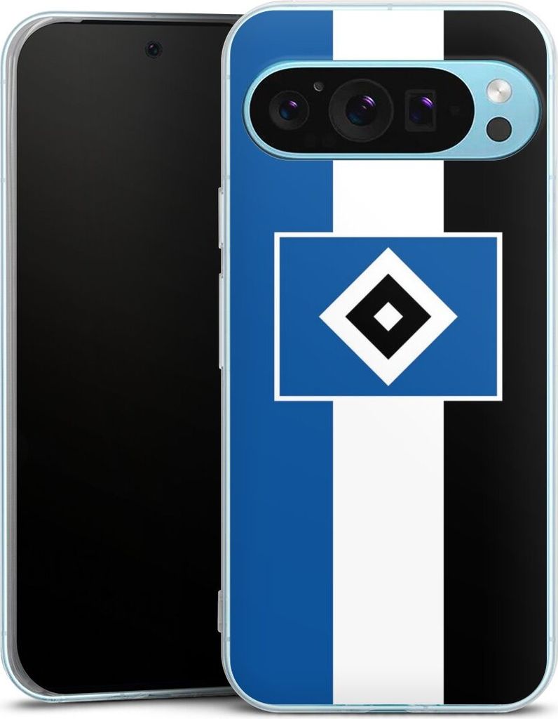 DeinDesign Handyhülle für Google Pixel 9 Pro XL Silikon Hülle Case Smartphone Schutzhülle HSV Hamburger SV Streifen