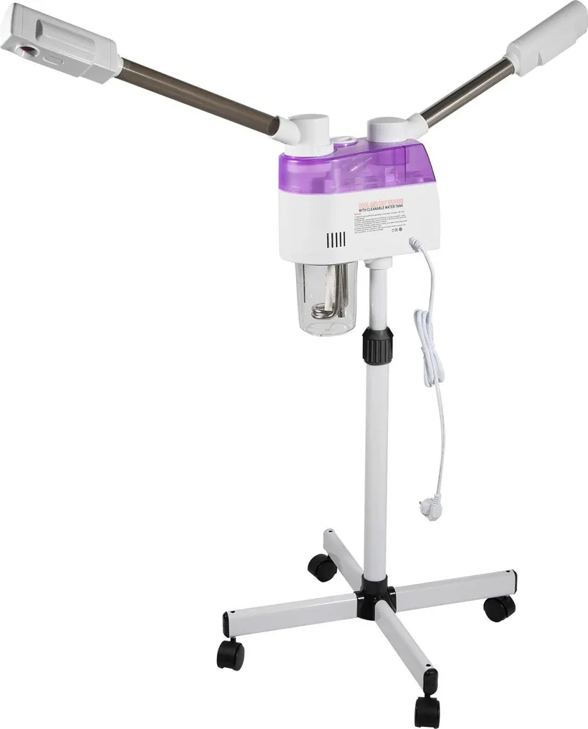 Vaporisateur visage blanc à jet chaud froid réglable et buse rotative