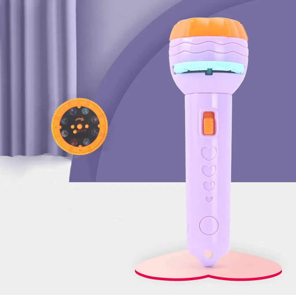 Torcia proiettore per bambini, vari modelli di animali, scienza educativa precoce, giocattolo luminoso, viola (32 modelli)