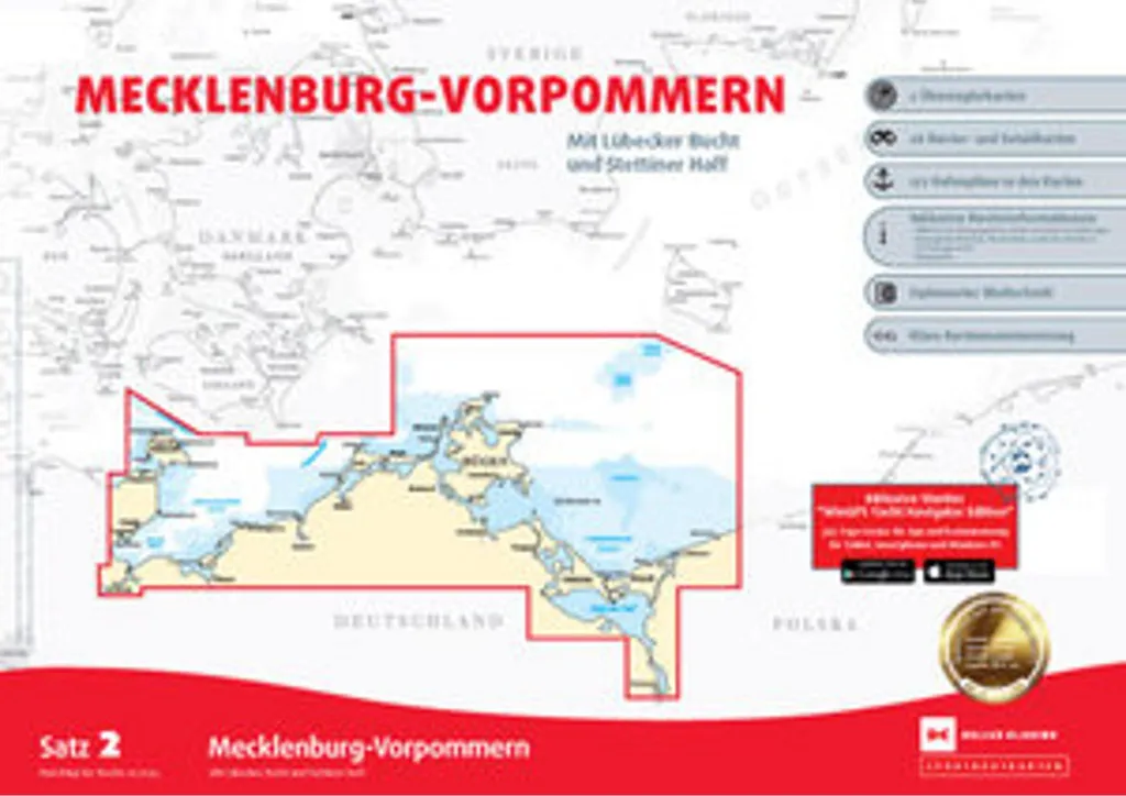 Cartes de navigation 2025 Mecklembourg Jeu 2 : Évitez les échouages