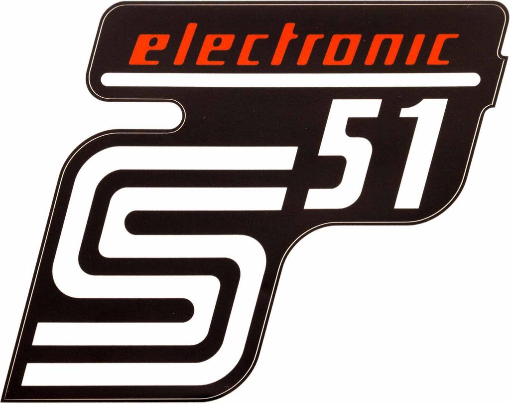 Klebefolie Seitendeckel "S51 electronic" - Rot