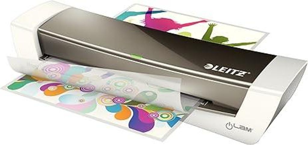 Leitz A4 Laminiergerät, Für 80 bis 125 mic Laminierfolien, inkl. Laminierhüllen Starterkit, Ideal für den Einsatz im Home Office, kleinen Büro...