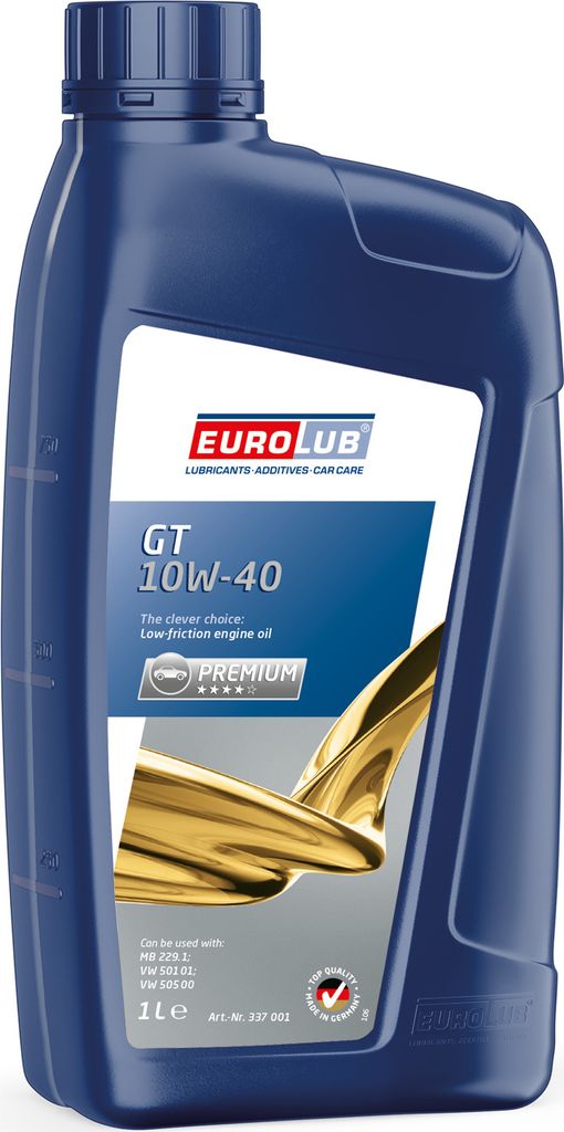 A bottle of motor oil on a light gray background.