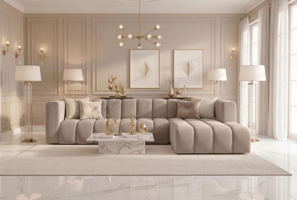 Kaiser Möbel Ecksofa L-Form GRAND 318 cm, stoff Salvador, Produktbild 