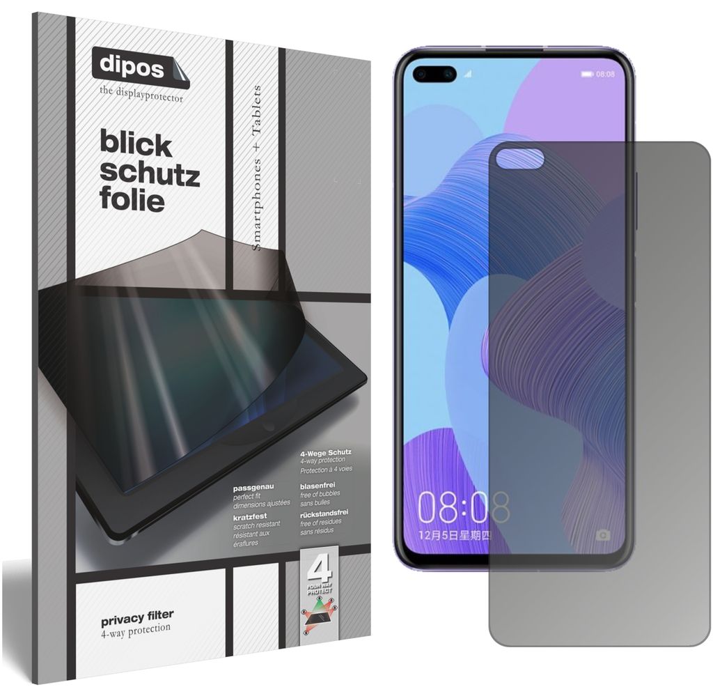Blickschutzfolie für Honor V30 matt Schutzfolie Folie Display Schutz dipos