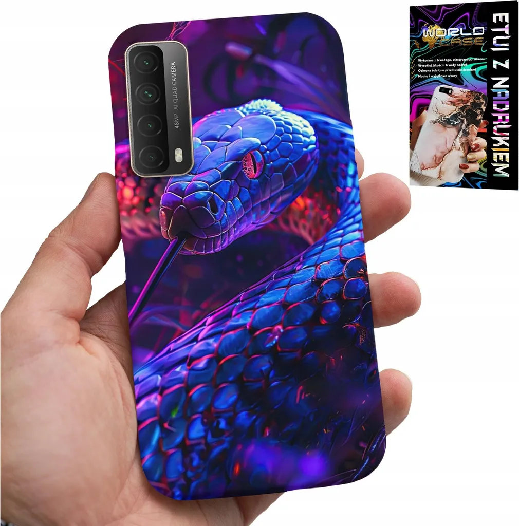Cover Huawei P Smart 2021 Antiscivolo Serpente - Kit Vetro Protettivo