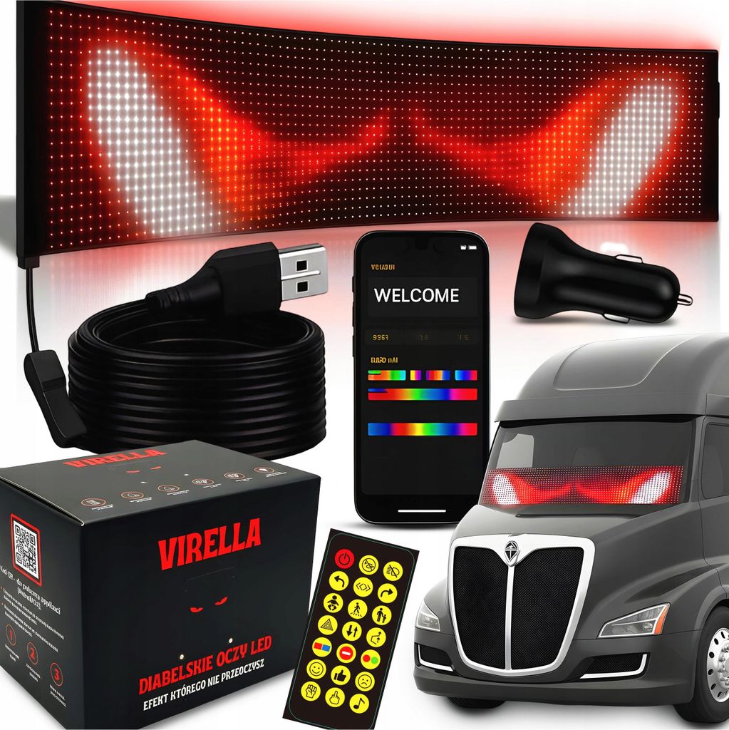 Lampa Samochodowa Pasek Led 59X12Cm Diabelskie Oczy Led Zdjęcie produktu 