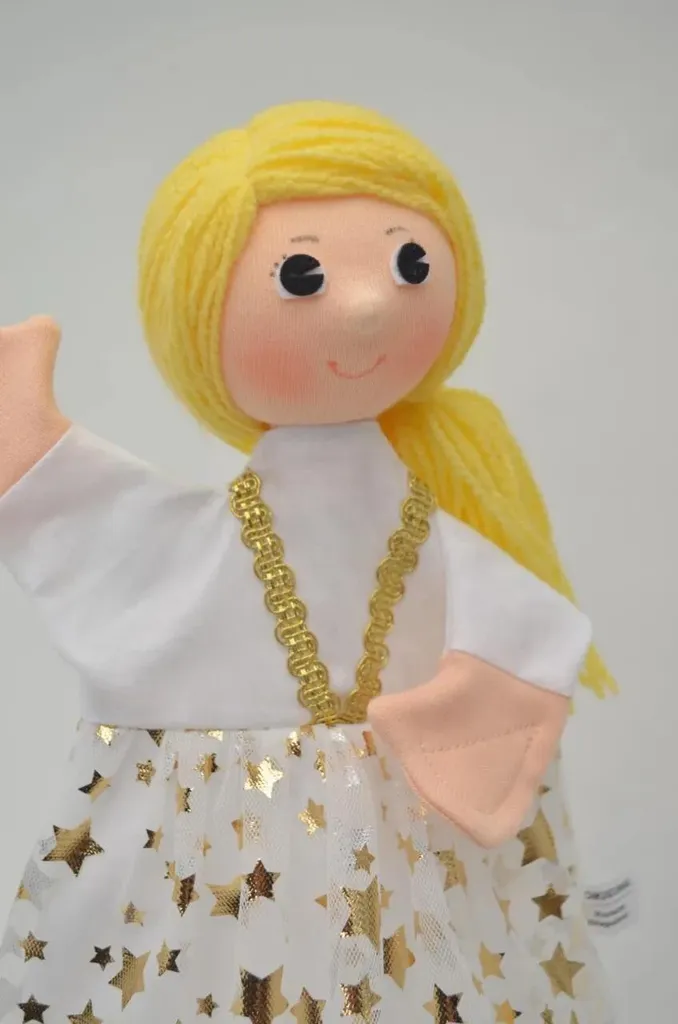 Marionnette à main Cendrillon 30 cm 2 en 1 pour contes et spectacles