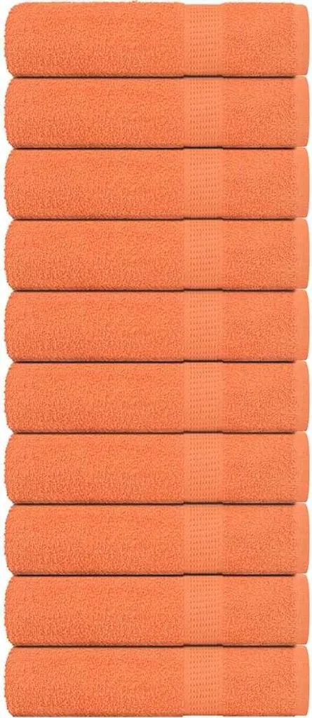 Set 10 Asciugamani Doccia FROGN Arancione 70x140 cm | Cotone 360g/m²