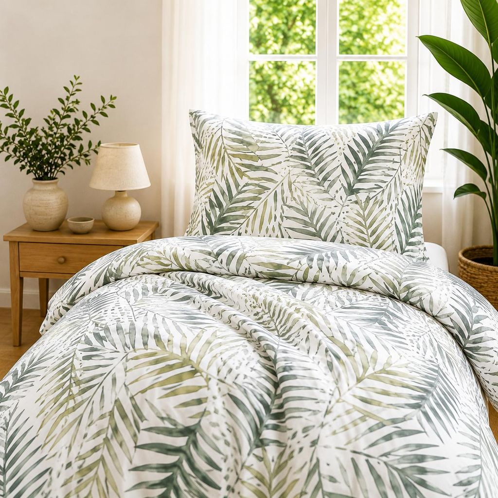 Sommer Bettwäsche 135x200 cm Mikrofaser –   – Mit Produktbild  KI-generiertes Bild