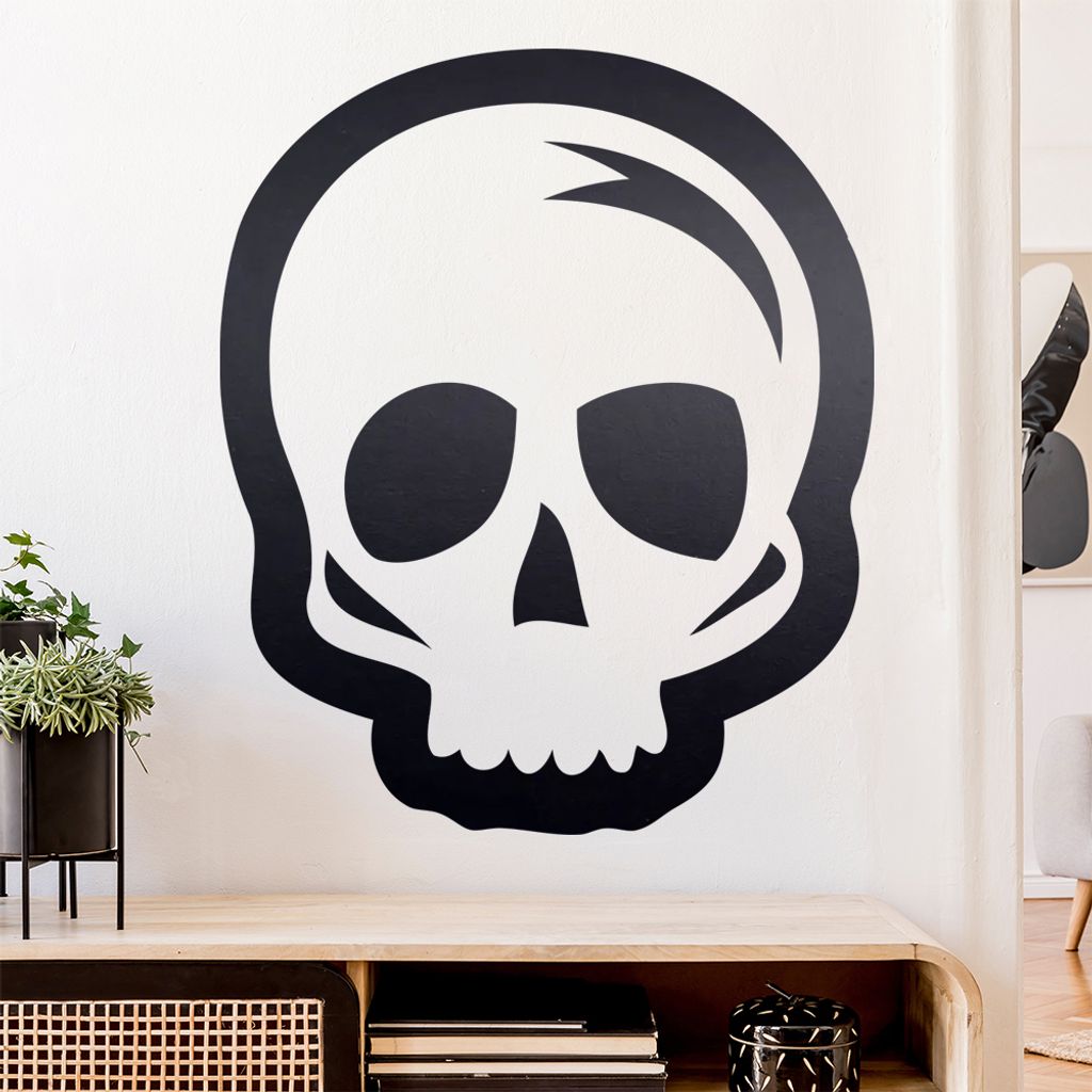 Totenkopf Schädel Skull Wandtattoo Wandaufkleber Wall Sticker - Dekoration, Küche, Wohnzimmer, Schlafzimmer, Badezimmer