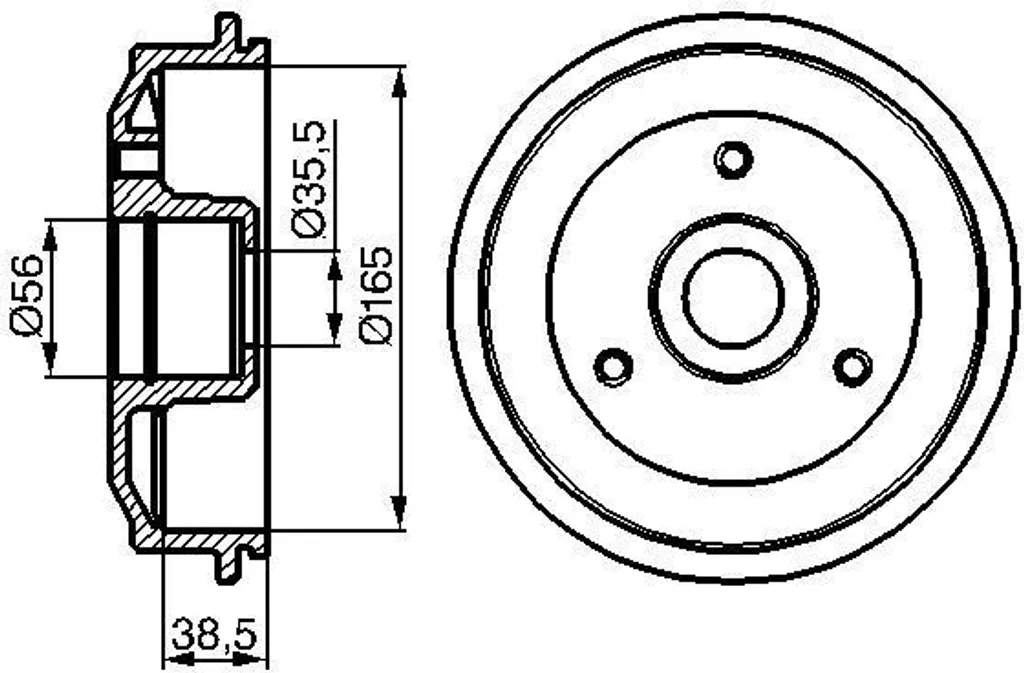 Tambour de frein arrière Bosch 0986477118 en fonte haute performance