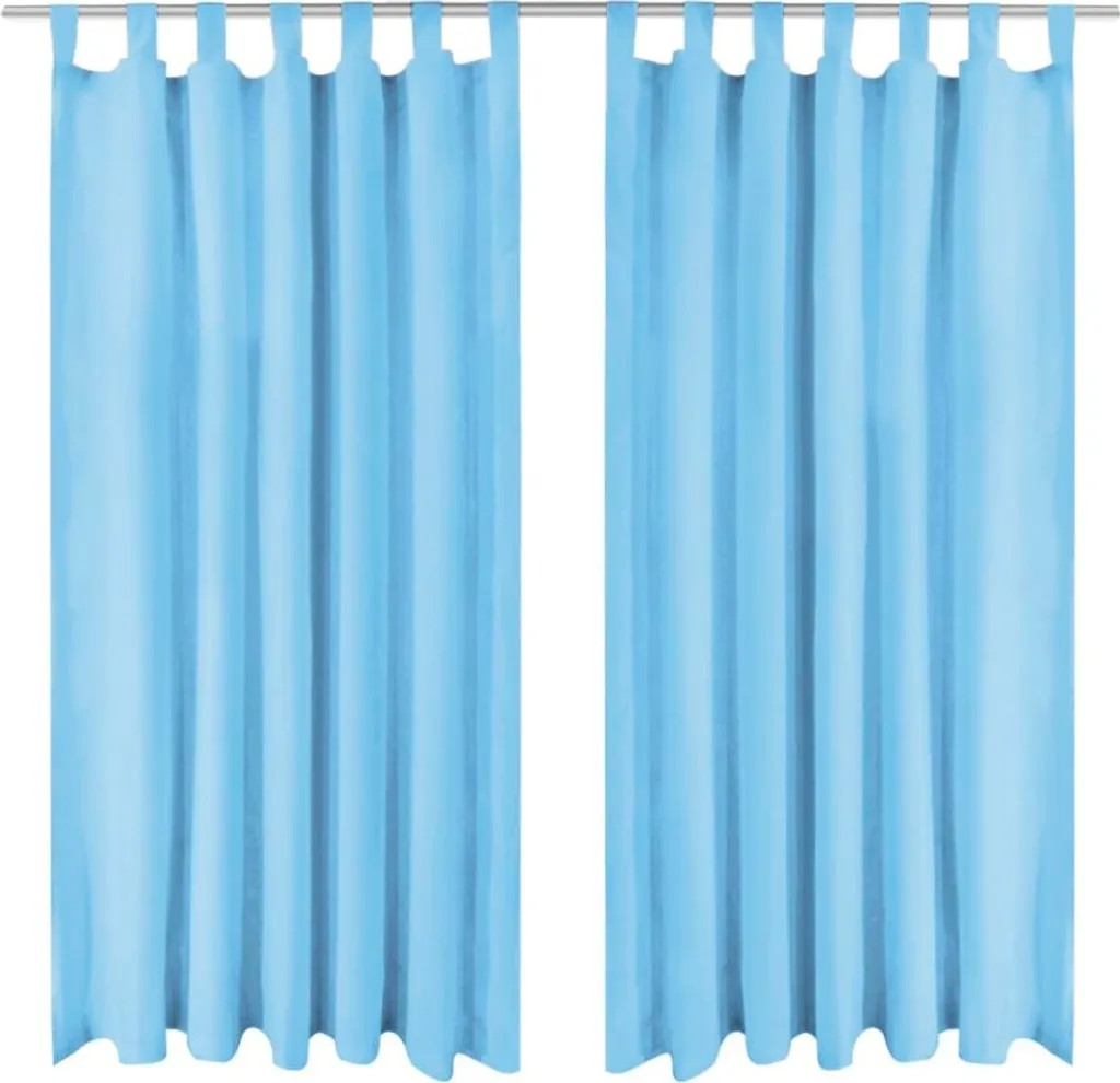 Rideaux Turquoise Micro-satin 140x175 cm : Finition Satinée et Soyeuse