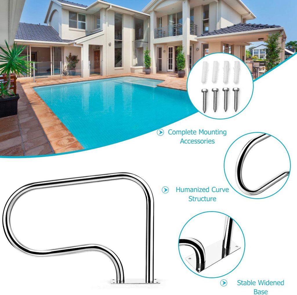 Pool Haltegriff Edelstahl, Schwimmbad-Handlauf Produktbild 3