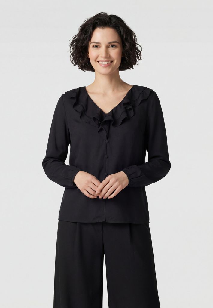 CHANCERY damen bluse - schwarz, XXL