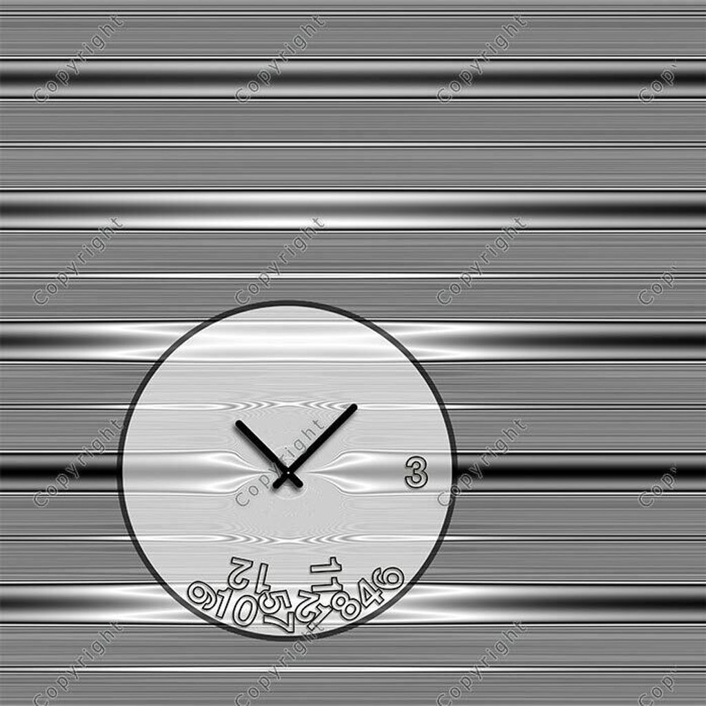 4083 Dixtime Designer Wanduhr, Wanduhren, Moderne Wohnraumuhr 30cm x 30cm