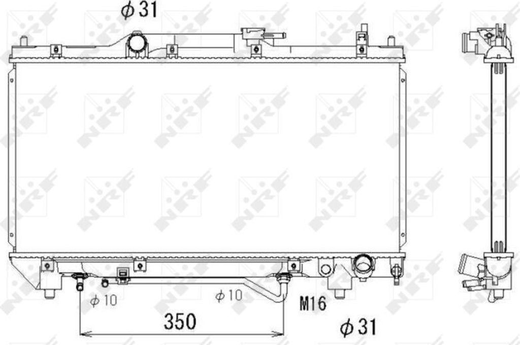 NRF 53264 - OE 1640003190 Kühler, Motorkühlung für Avensis (T22)