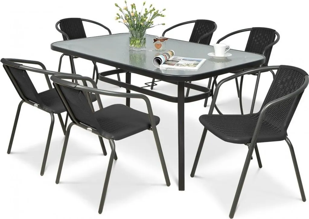 Salon de Jardin Durable Focus Garden Simple 150/6 Graphite sans Entretien