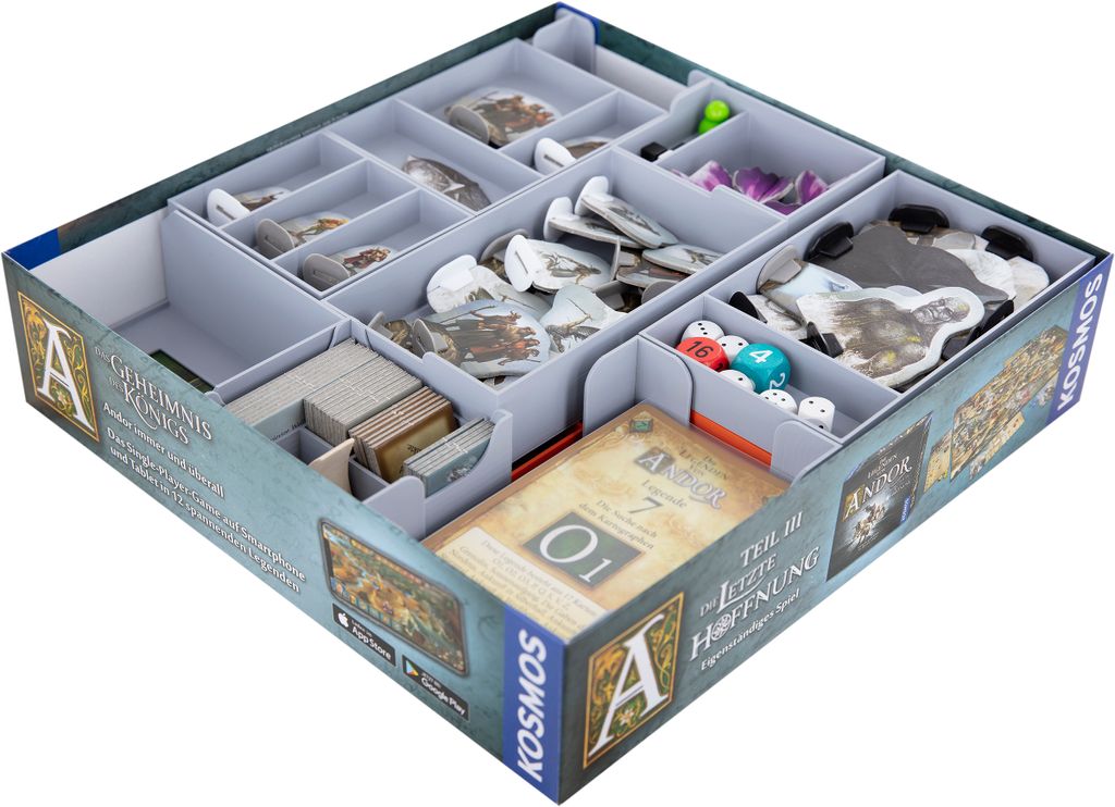 LEVA-NORD-3D - Organizer für Die Legenden von Andor: Die Reise in den Norden + Erw. der Sernenschild