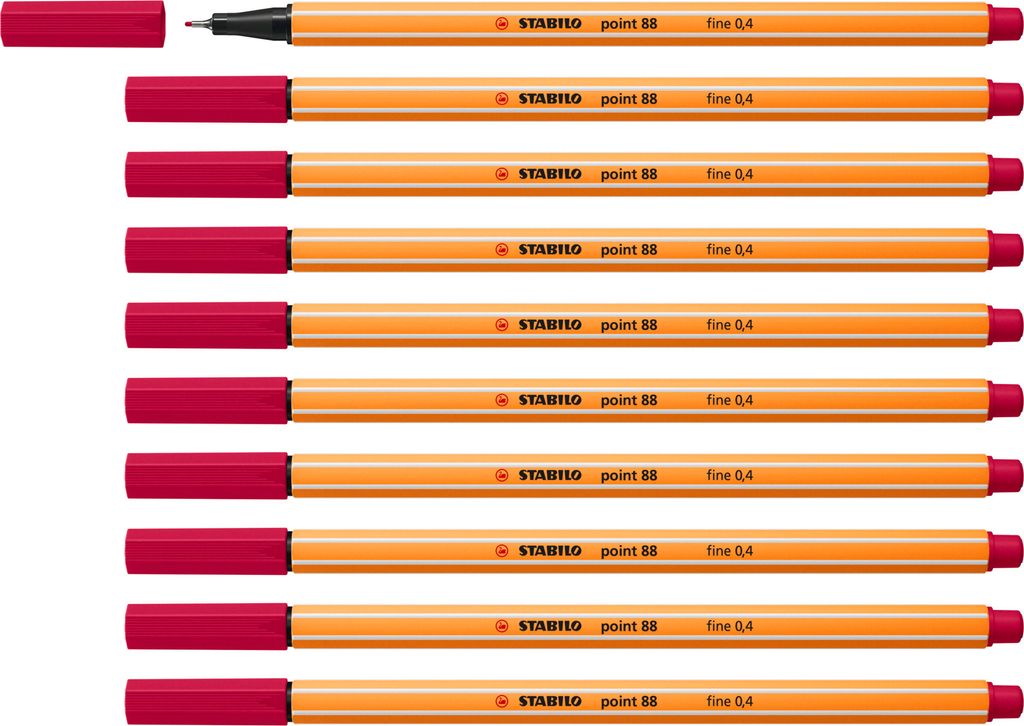 Stabilo - Fineliner bod 88/50 F Dark Rood | 1 kus | 10 Obrázok produktu 