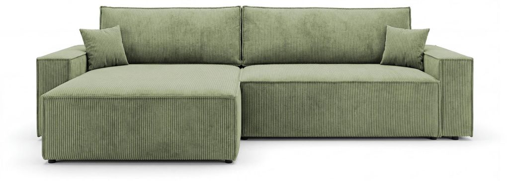 CORNERO Ecksofa mit schlaffunktion VIENNA links hellgrün Produktbild 
