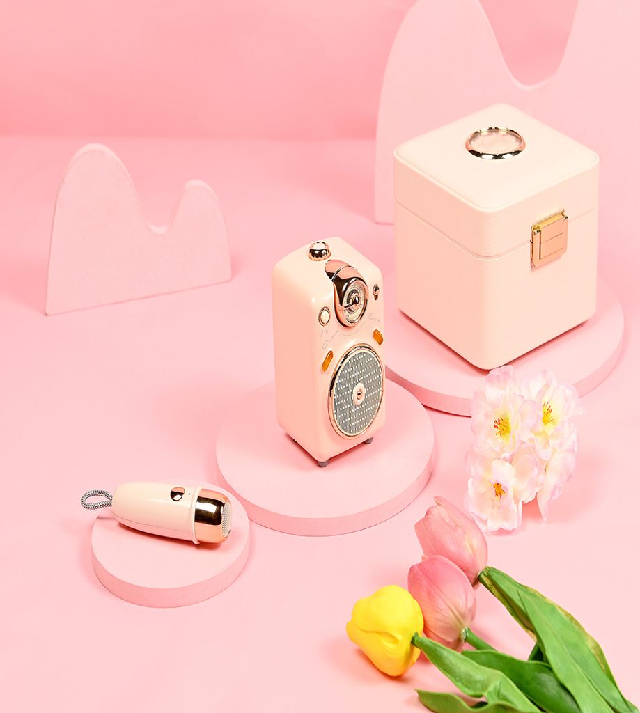 DIVOOM Fairy-OK BT Lautsprecher mit Mikro pink Produktbild 