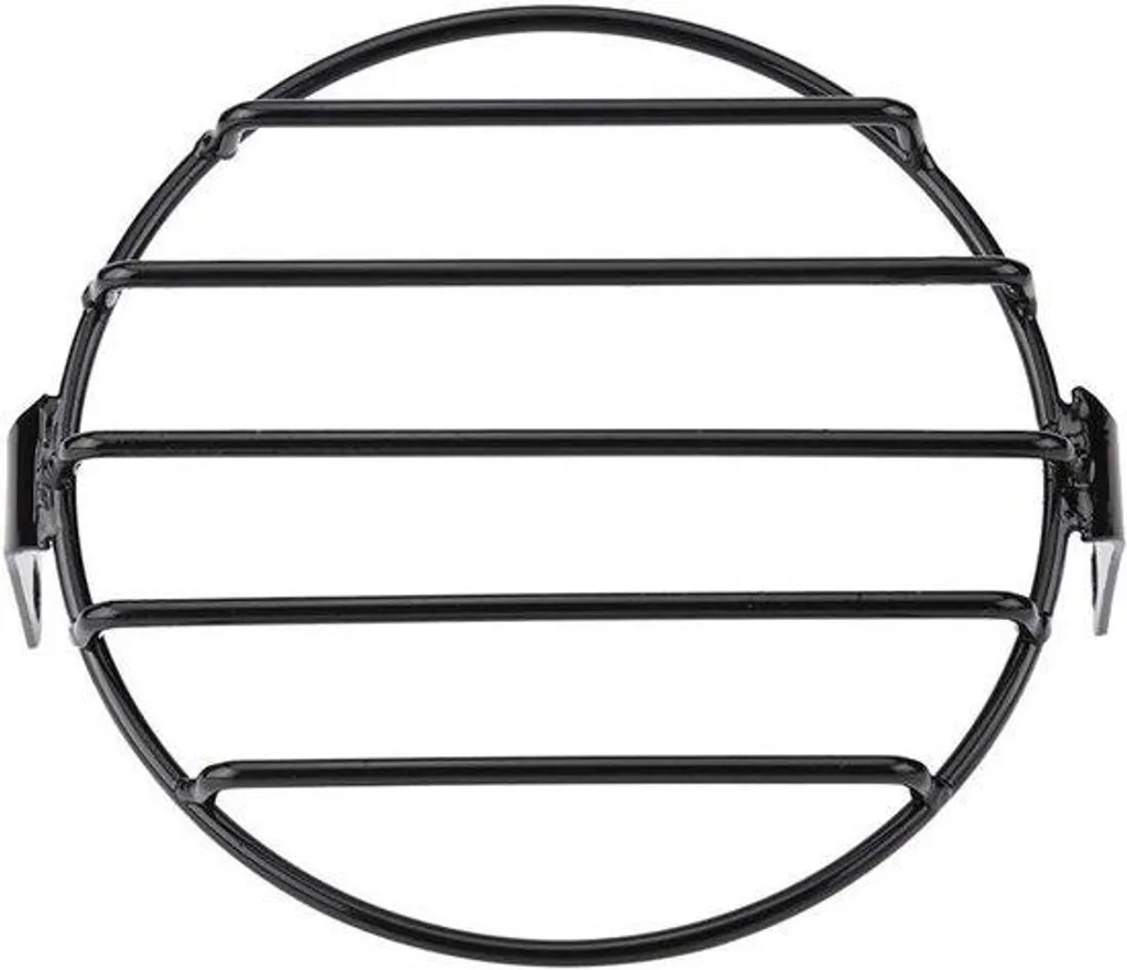 Grille de phare moto vintage 16.5cm noire pour custom et café racer