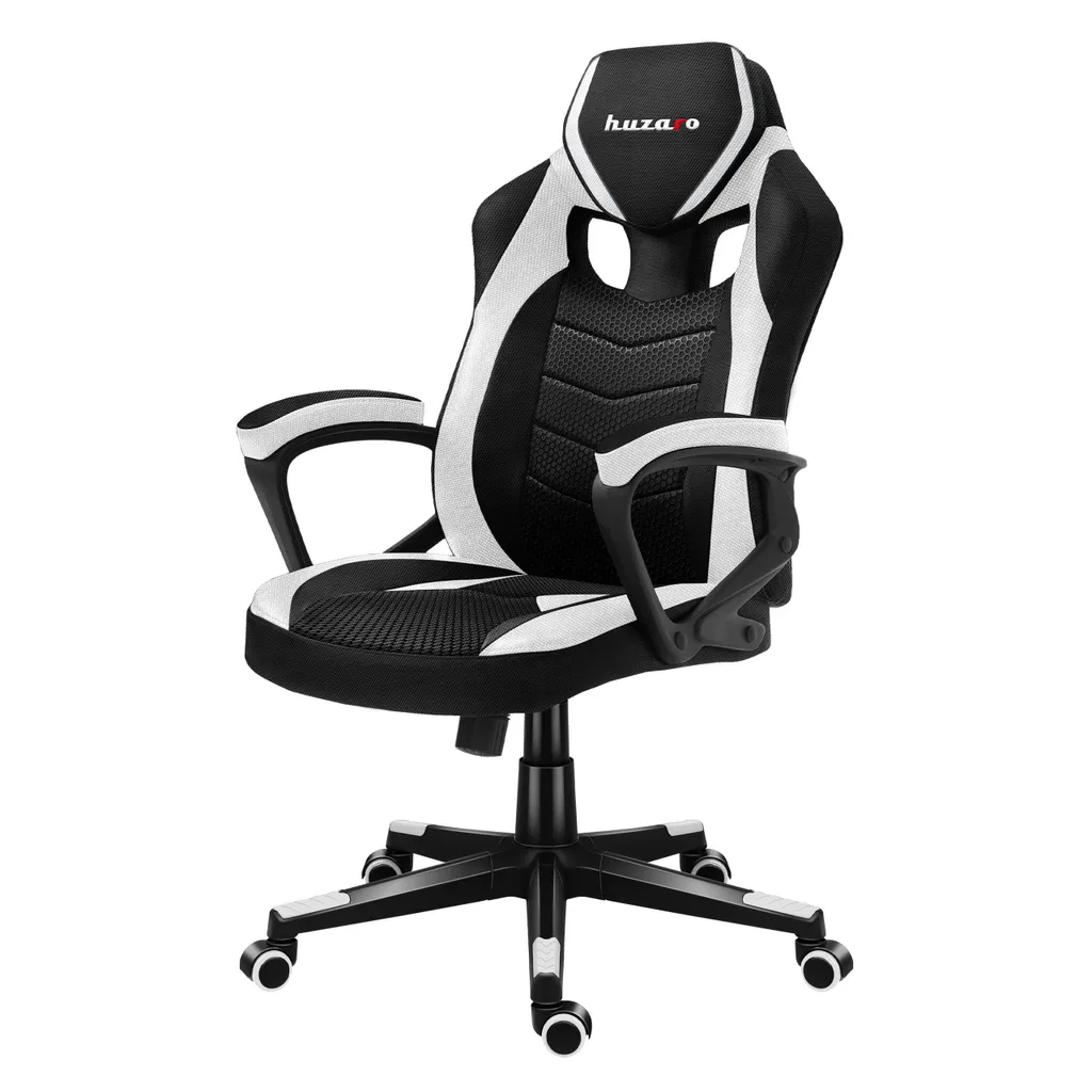Huzaro Force 2.5 White Mesh - Chaise Gaming Ergonomique Contre Mal de Dos