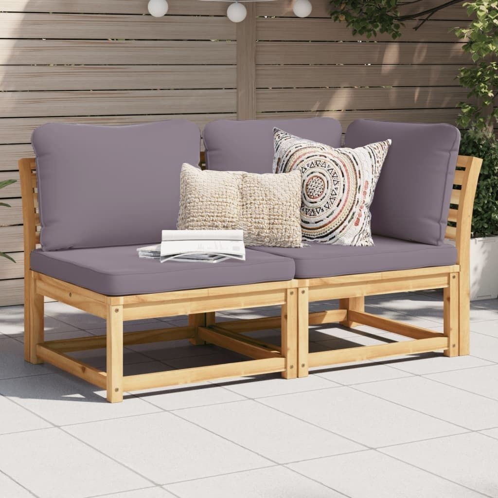 Maison Exclusive - 2-tlg. Garten-Lounge-Set mit Kissen Massivholz Akazie