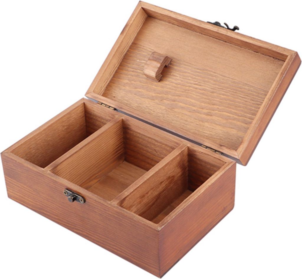 Vintage Holz Nähkasten, Taraxacum Muster, Aufbewahrung für Nähnadeln und Fäden, DIY Nähwerkzeug Organizer, Leere Box