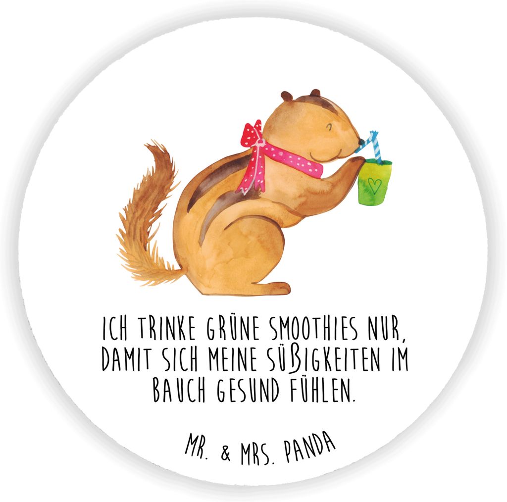 Mr. & Mrs. Panda magnet Eichhörnchen Smoothie - Weiß - Geschenk, deko, Lustige Sprüche, Abnehmen, pinnwand, Green Smoothies, Kühlschrankmagnet,...