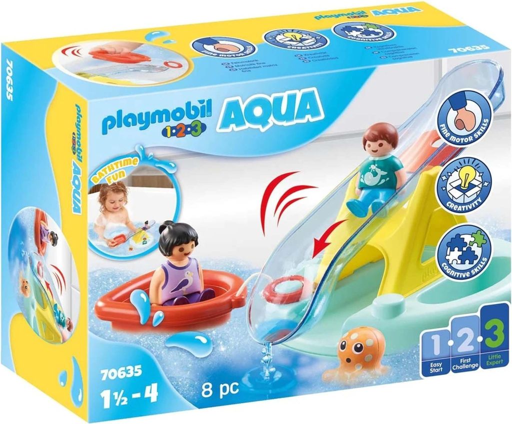 PLAYMOBIL 1.2.3. 70635 Badeinsel mit Wasserrutsche