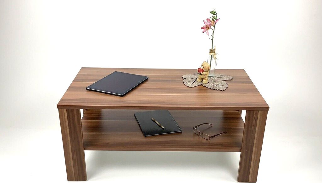 Möbel SD Couchtisch Bea Nussbaum Optik 100 x 57 x 43,5 cm Produktbild 3