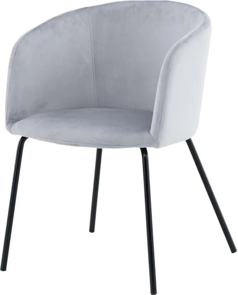 Chaise de salle à manger Berit gris et noir 55x55x78 cm | FURNLUX