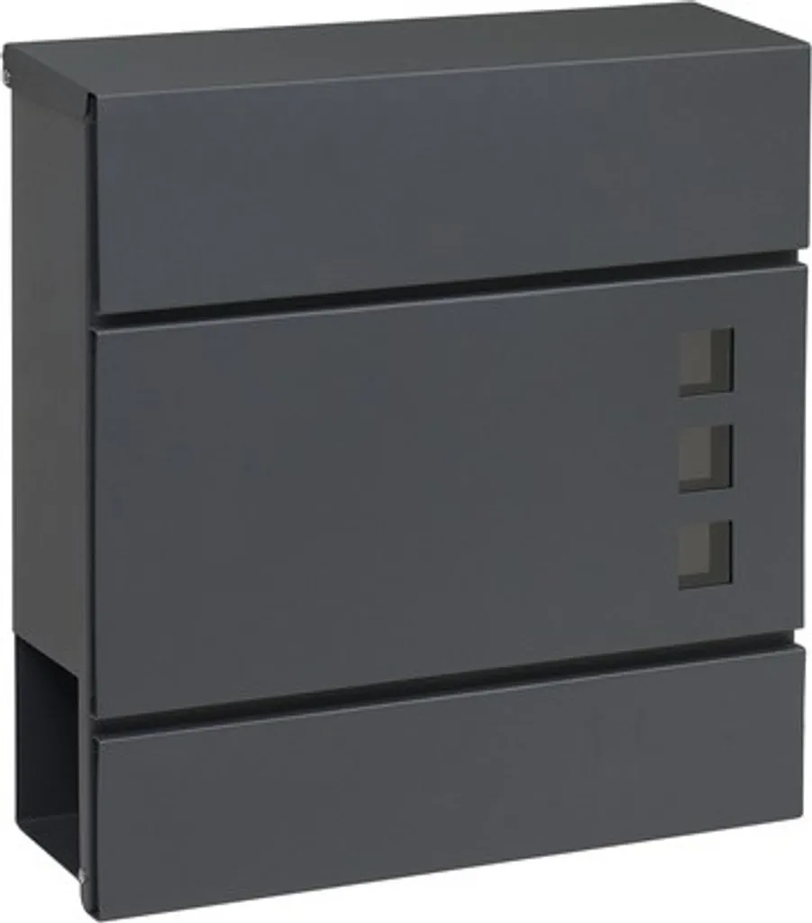 Boîte aux lettres design pour maison moderne anthracite et plexiglas
